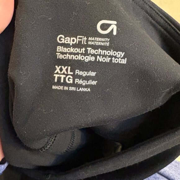 Gap Fit Maternity Blackout Technology Crop Legging Black Plus Size XXL - Picture 7 of 9